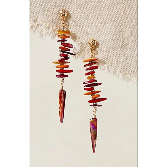 Free People ARIANA OST Sira Dangle Earrings NWT Boho - Picture 1 of 3